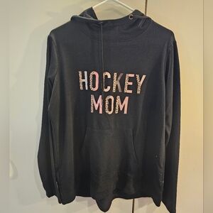 Adrienne Vittadini Black 'Hockey Mom' Hoodie
